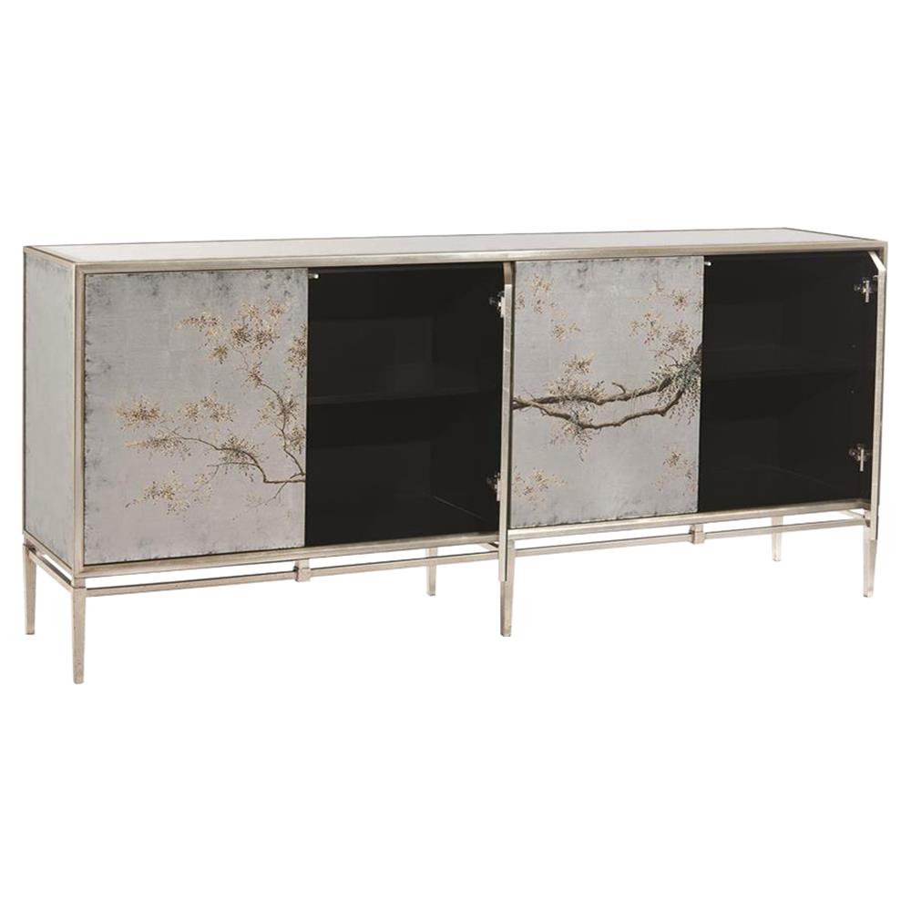 John-Richard Modern Classic Falling Branch Blue Hand Painted