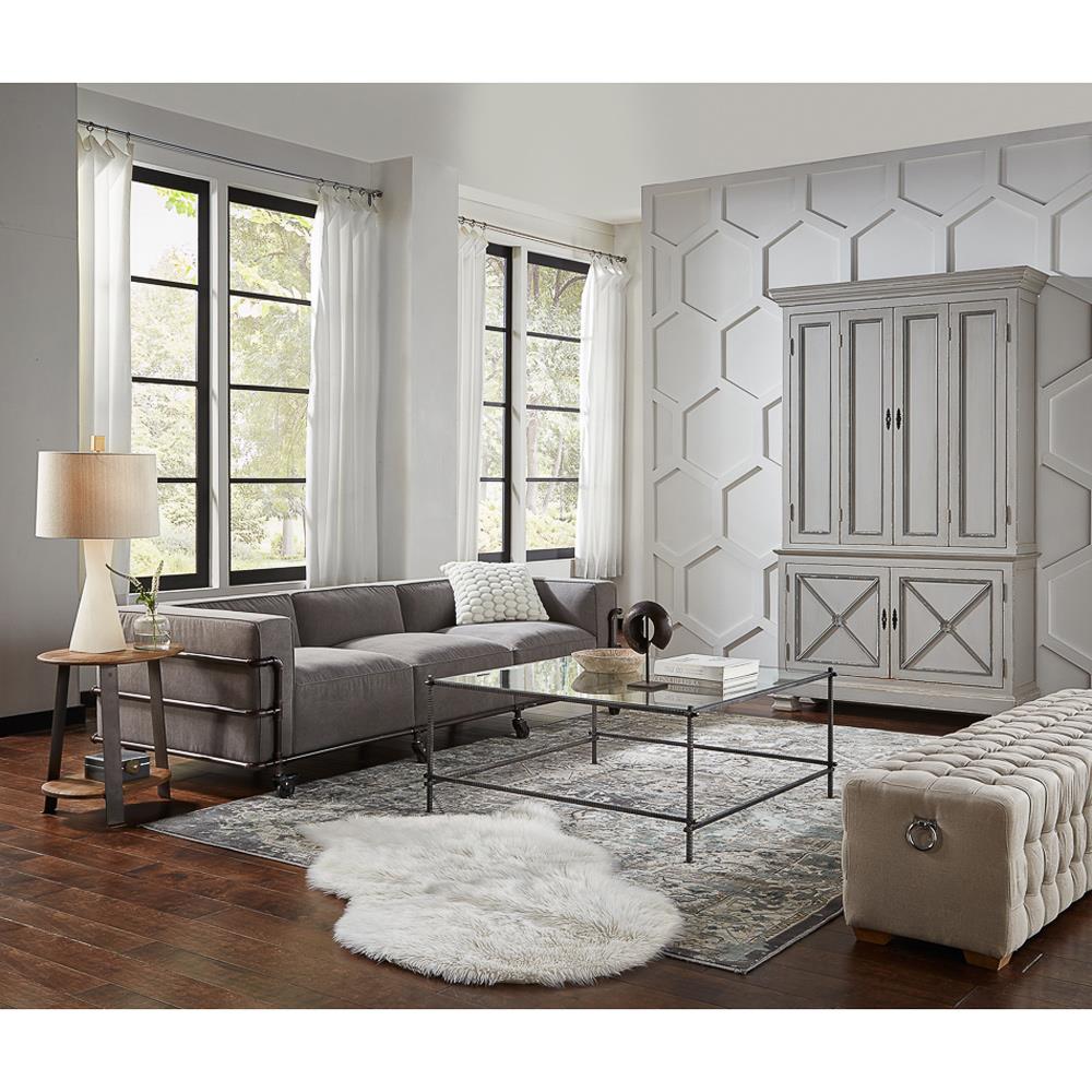 Rafaela French Country Grey Reclaimed Pine Wood Armoire|