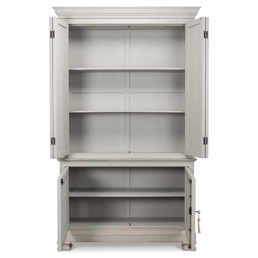 Rafaela French Country Grey Reclaimed Pine Wood Armoire|
