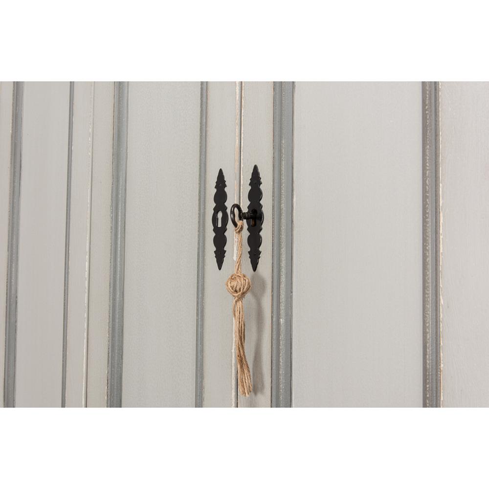 Rafaela French Country Grey Reclaimed Pine Wood Armoire|