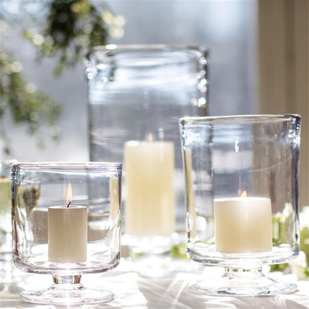 Simon Pearce Modern Classic Nantucket Glass Candle Holder - Medium|