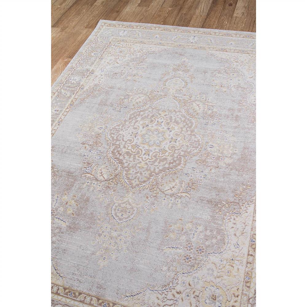 Esme French Country Distressed Grey Medallion Patterned Rug - 4'x6'|