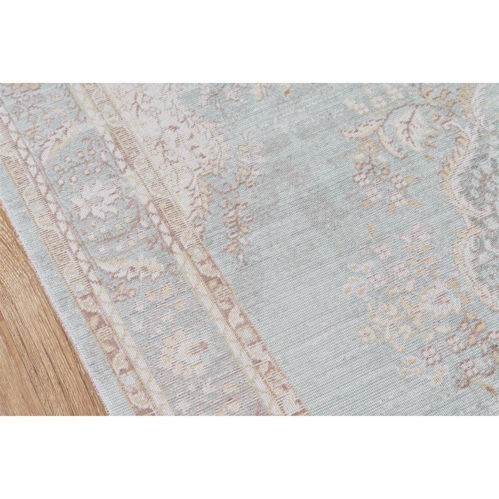 Esme Modern Classic Pastel Blue Beige Medallion Patterned Rug - 2'x3'|