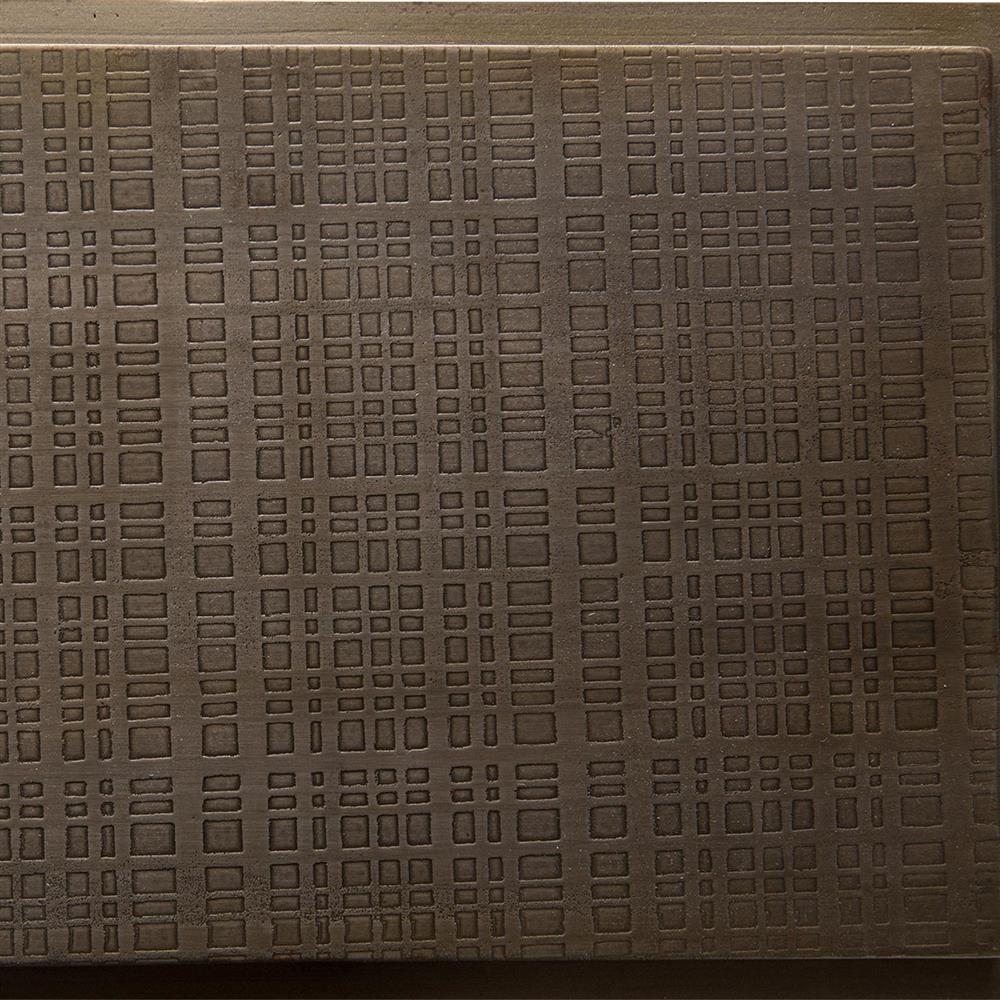 Damian Industrial Loft Slim Rectangular Antique Brass Side End Table|