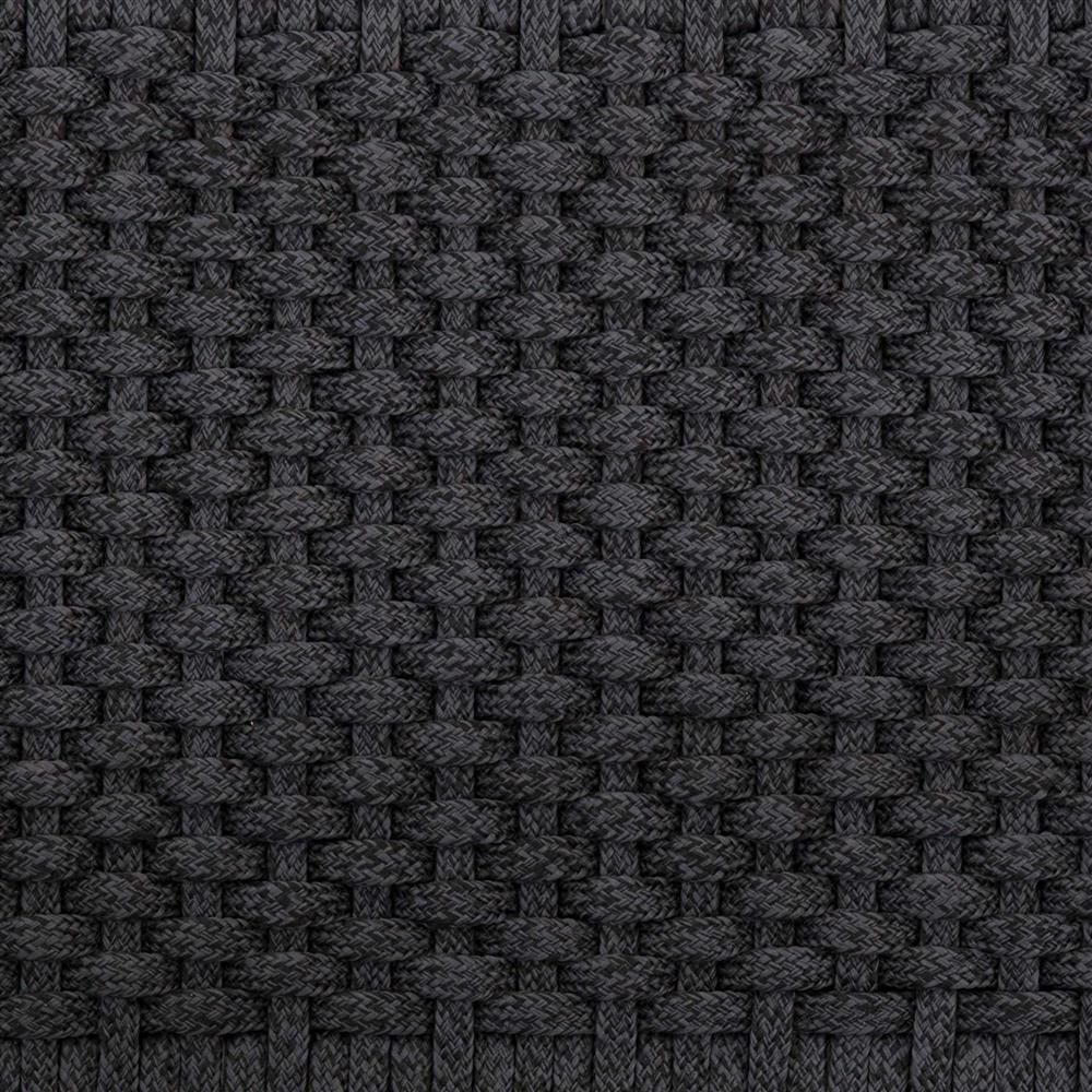 Dion Coastal Beach Dark Grey Woven Rope Weathered Teak Wood Outdoor Arm Chair|