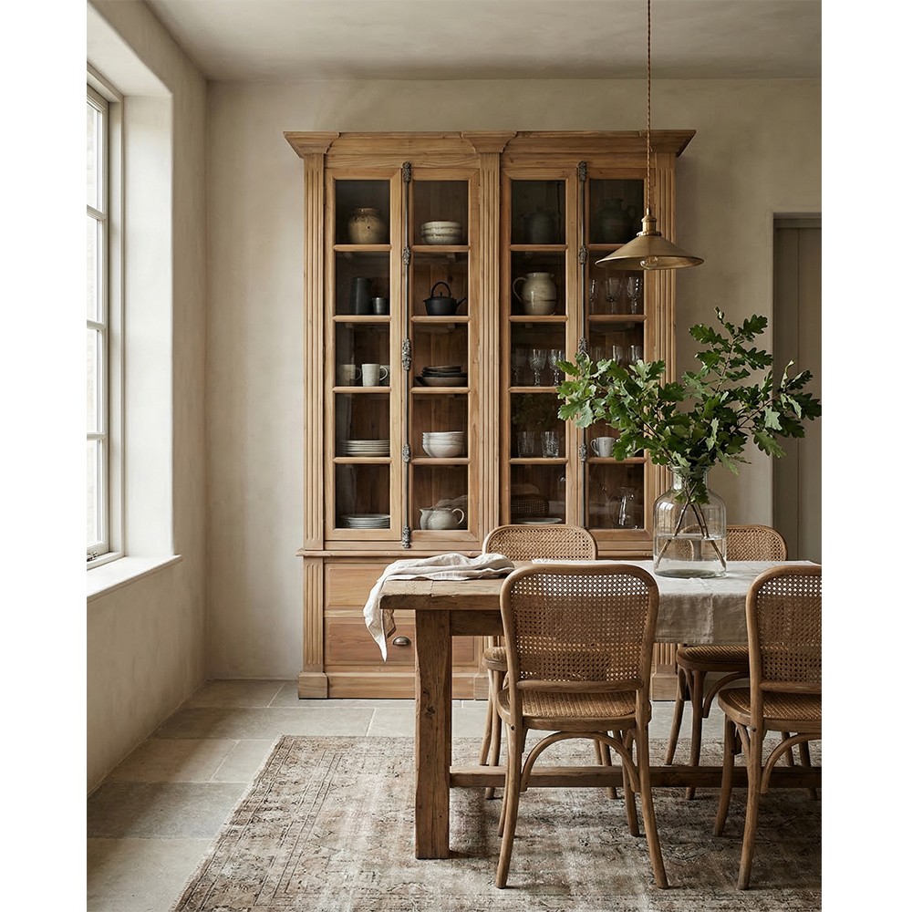 チェスト・キャビネット Antique Book open Shelf Caster Paxton Arched Door Bookshelf Dark Acacia Set of 2 | Nathan James