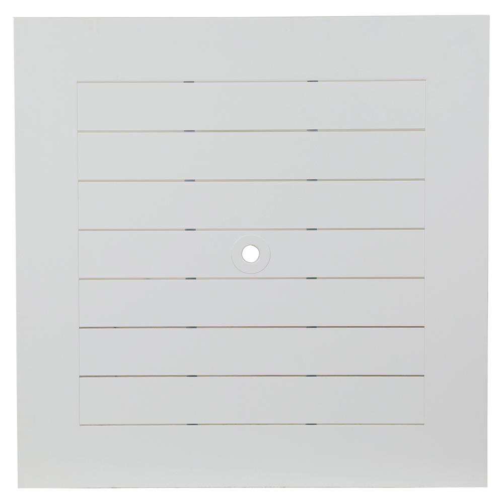 Roman Modern White Metal Square Outdoor Dining Table - 48"W|