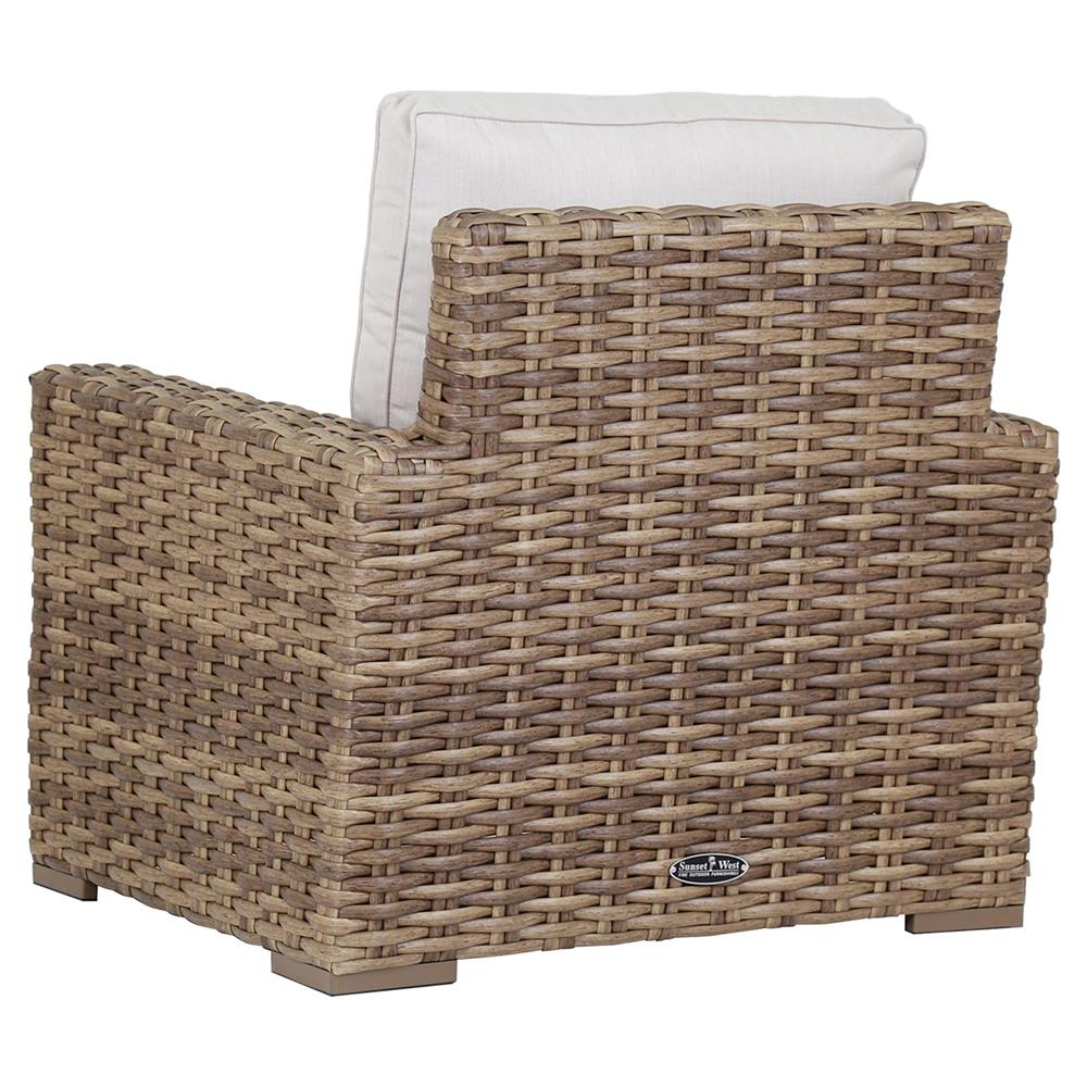 Aria Coastal Beige Cushion Brown Outdoor Accent Club Chair|