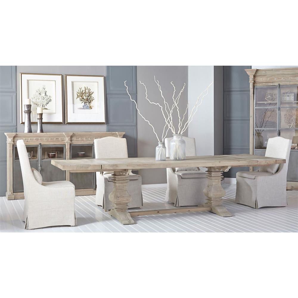Carrie Modern Beige Upholstered Slipcovered Dining Parsons Side Chair - Set of 2|