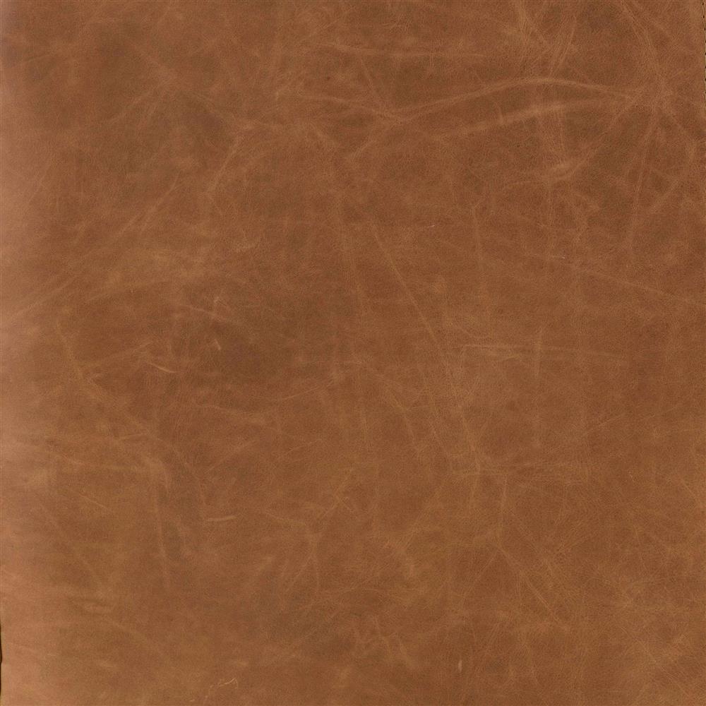 Walter Light Brown Upholstered Leather Natural Wood Tufted Sofa - Small - 75"W|