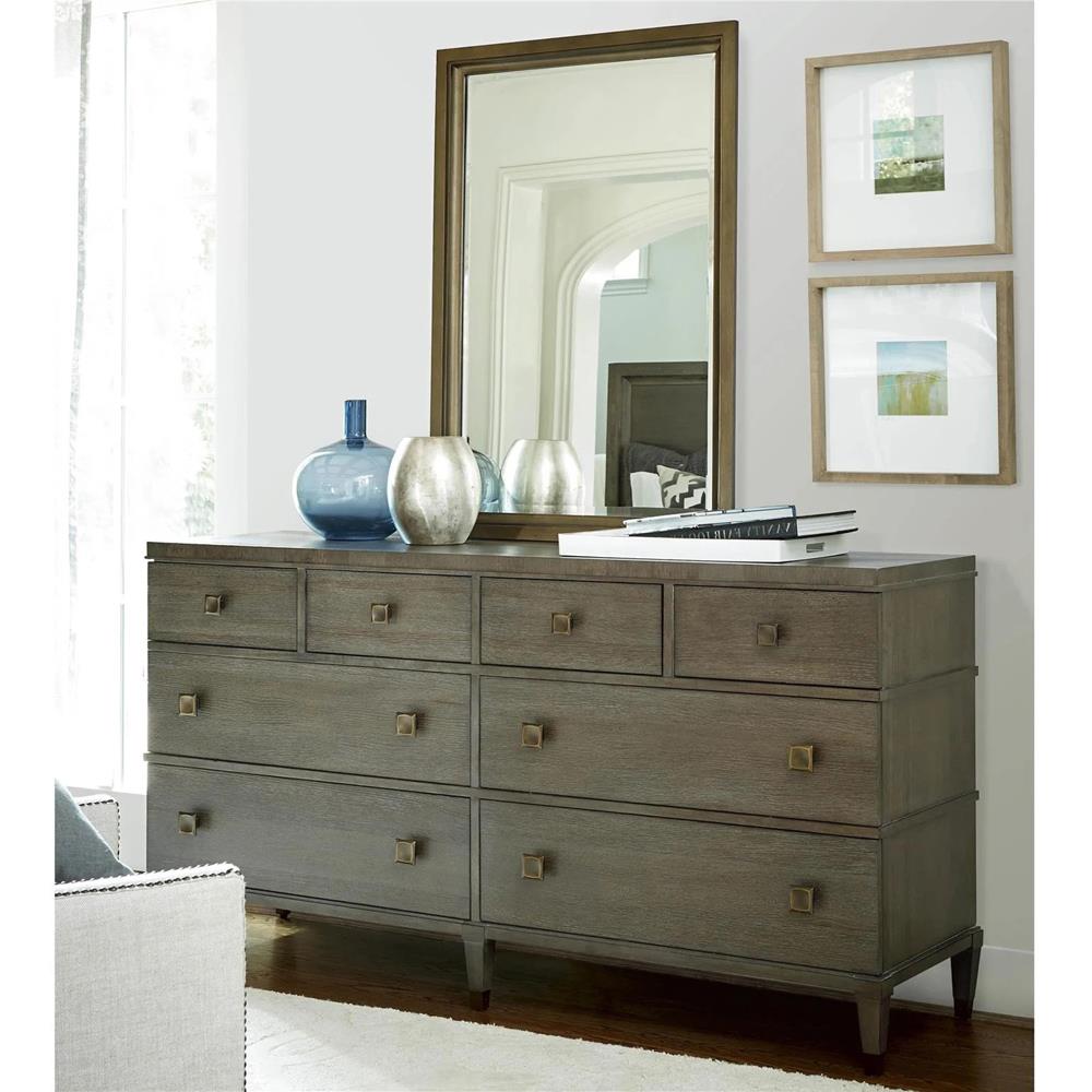 Norman Rustic Lodge Brown Wood 8 Drawer Double Dresser|