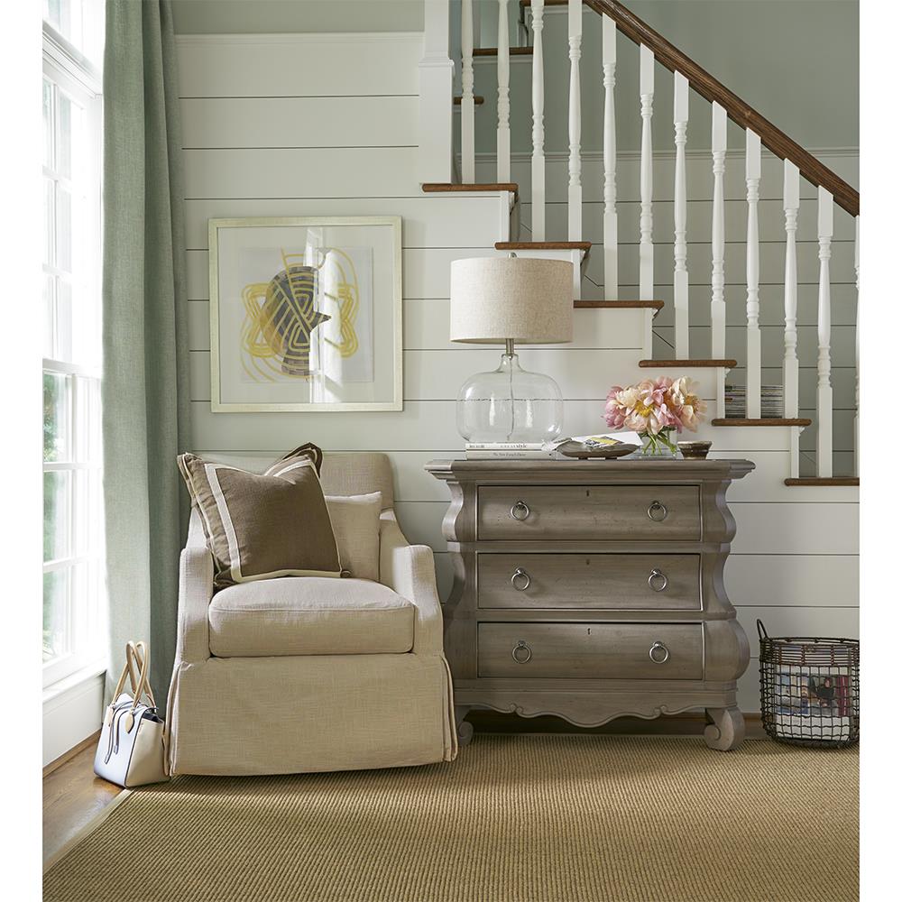 Iris French Country Cream Slipcovered Swivel Living Room Arm Chair|