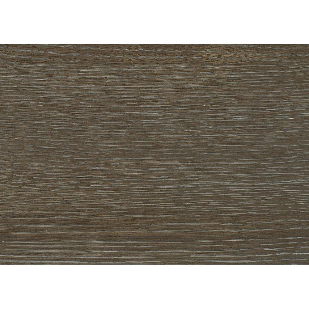 Norman Modern Classic Ivory Stone Top Brown Wood Nightstand|