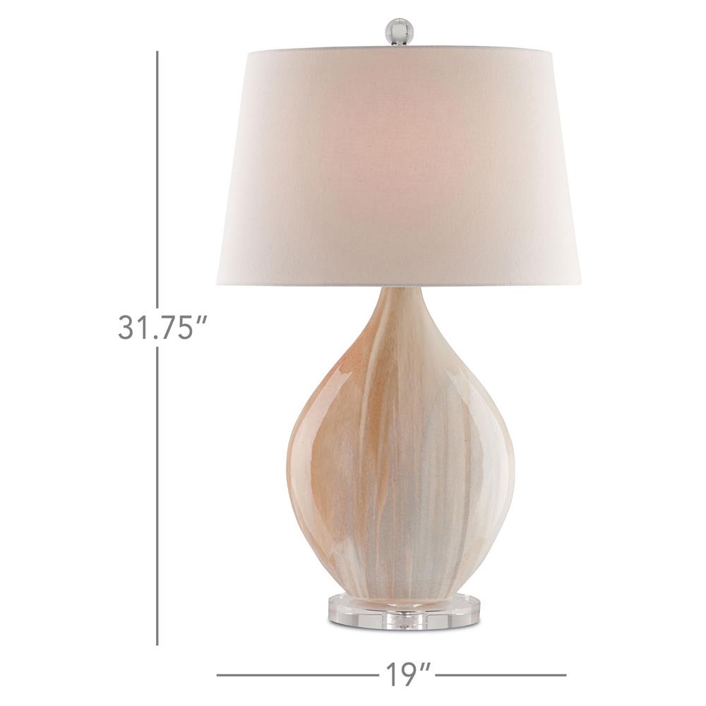 Logan Coastal Beach Amber Finished Ceramic Table Lamp Tall (28