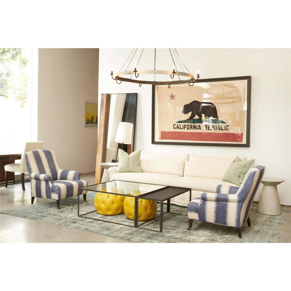 Cisco Home Genevieve Modern Classic  Ivory Linen Slipcovered Sofa - 84 inch|