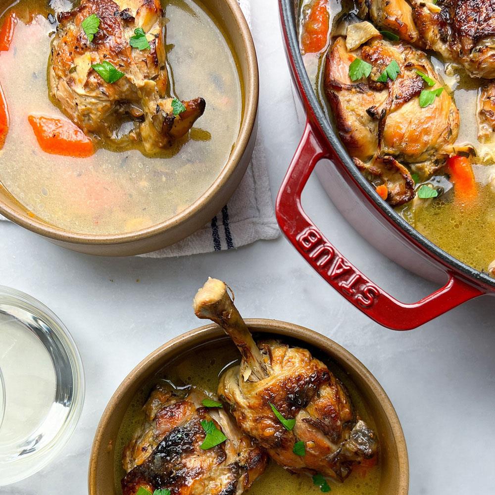 Staub Cherry Red 2.75 Quart Cast Iron Round Cocotte Pot|