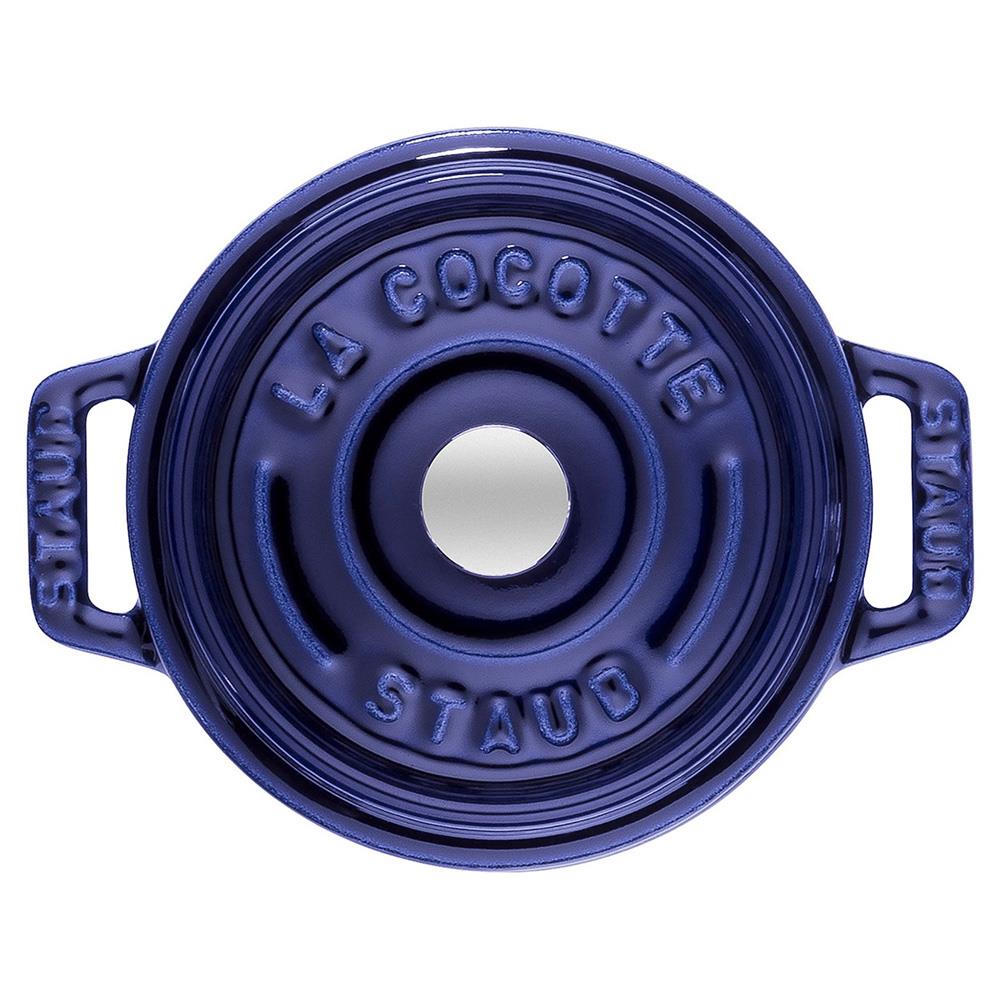 Staub Dark Blue 2.75 Quart Cast Iron Round Cocotte Pot|