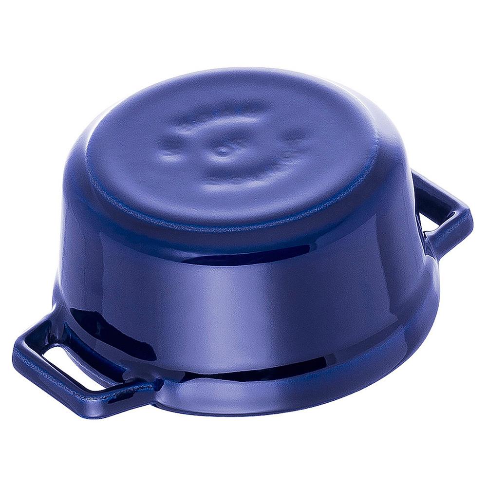Staub Dark Blue 2.75 Quart Cast Iron Round Cocotte Pot|