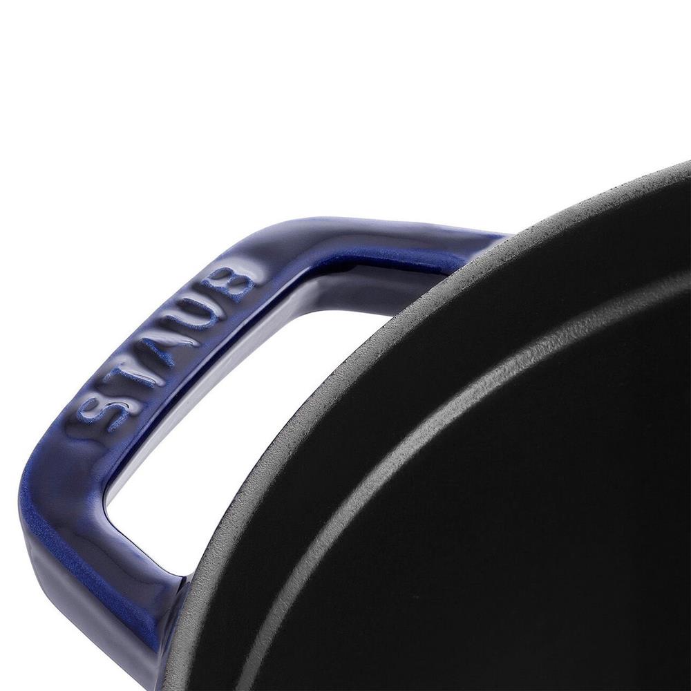 Staub Dark Blue 2.75 Quart Cast Iron Round Cocotte Pot|