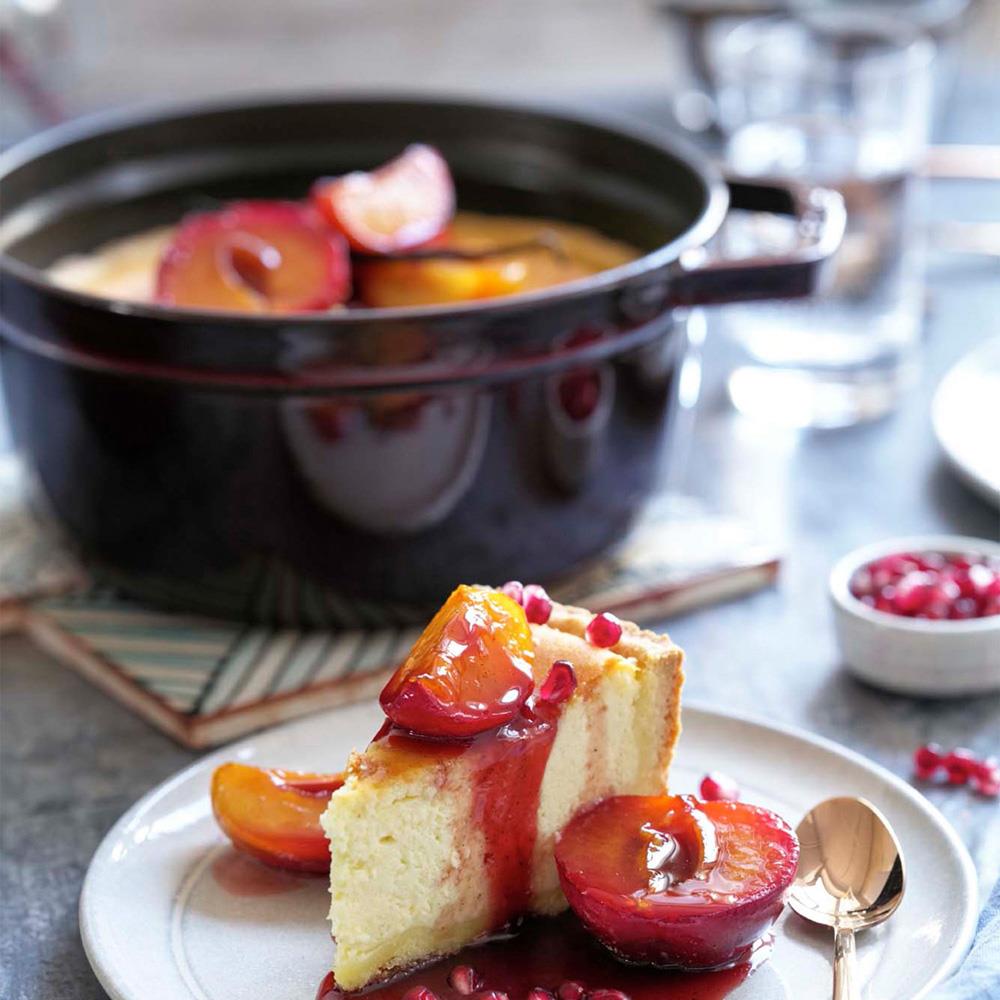 Staub Grenadine Red 2.75 Quart Cast Iron Round Cocotte Pot|