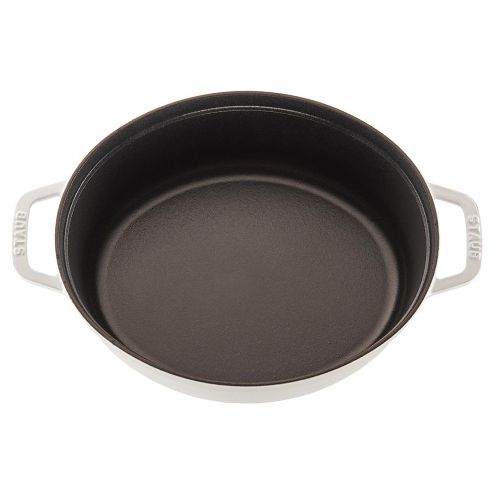 Staub White 5.8 Quart Cast Iron Oval Cocotte Pot|