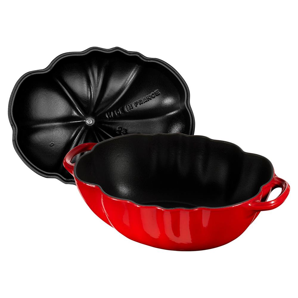 Staub Cherry Red 3 Quart Cast Iron Tomato Cocotte Pot|
