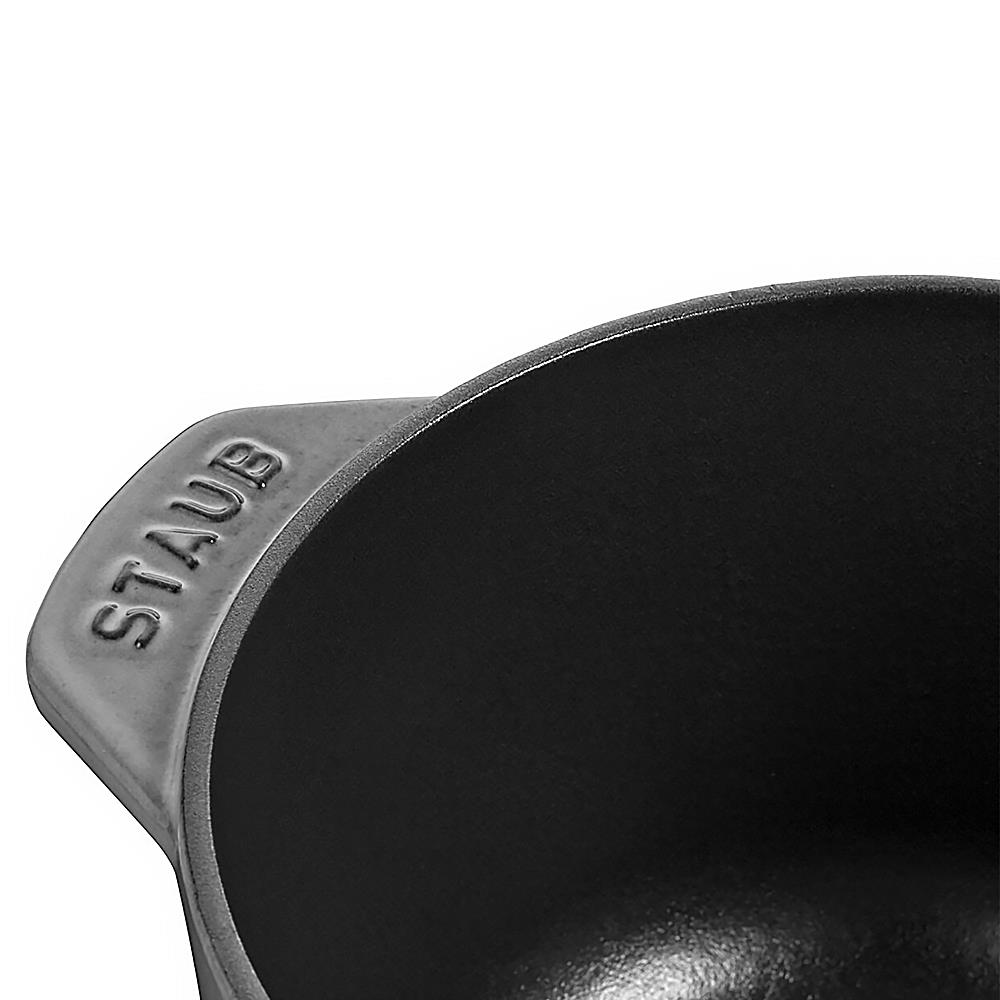 Staub Graphite Grey 1.6 Quart Cast Iron Rice Cocotte Pot|