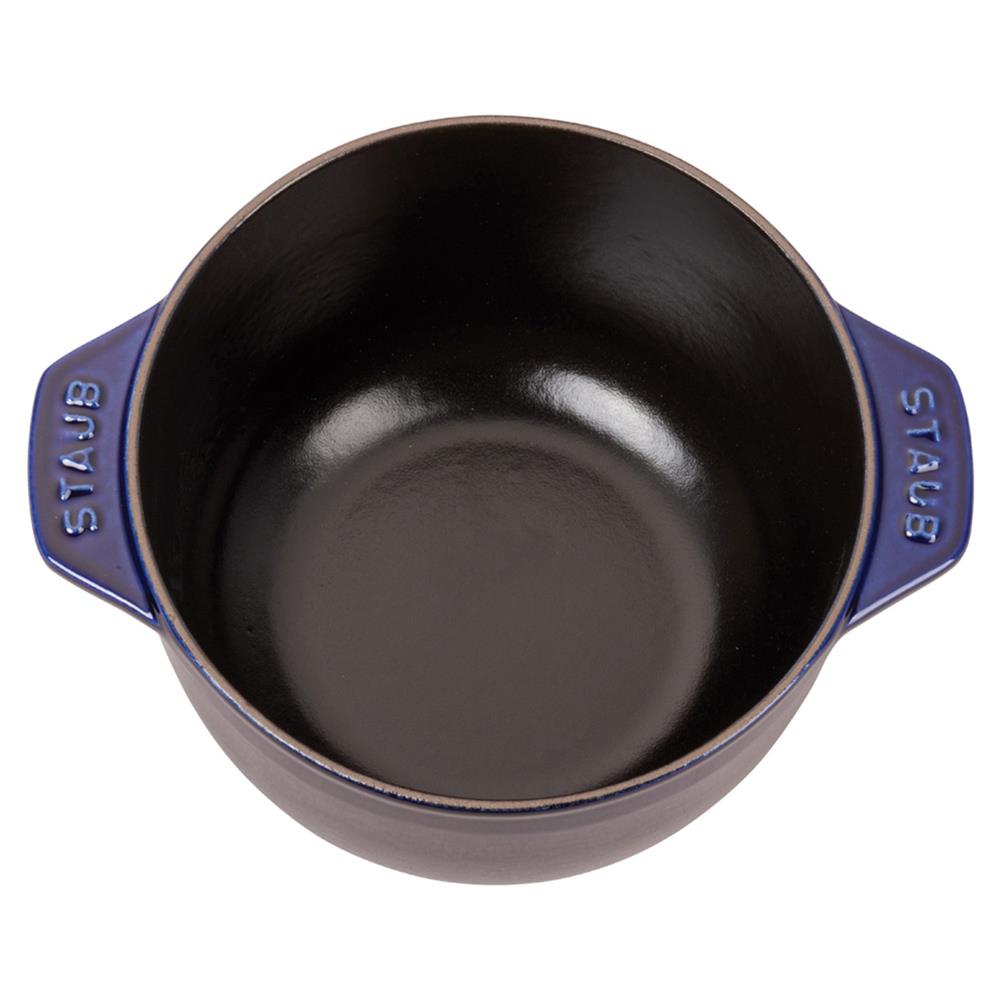 Staub Dark Blue 1.6 Quart Cast Iron Rice Cocotte Pot|