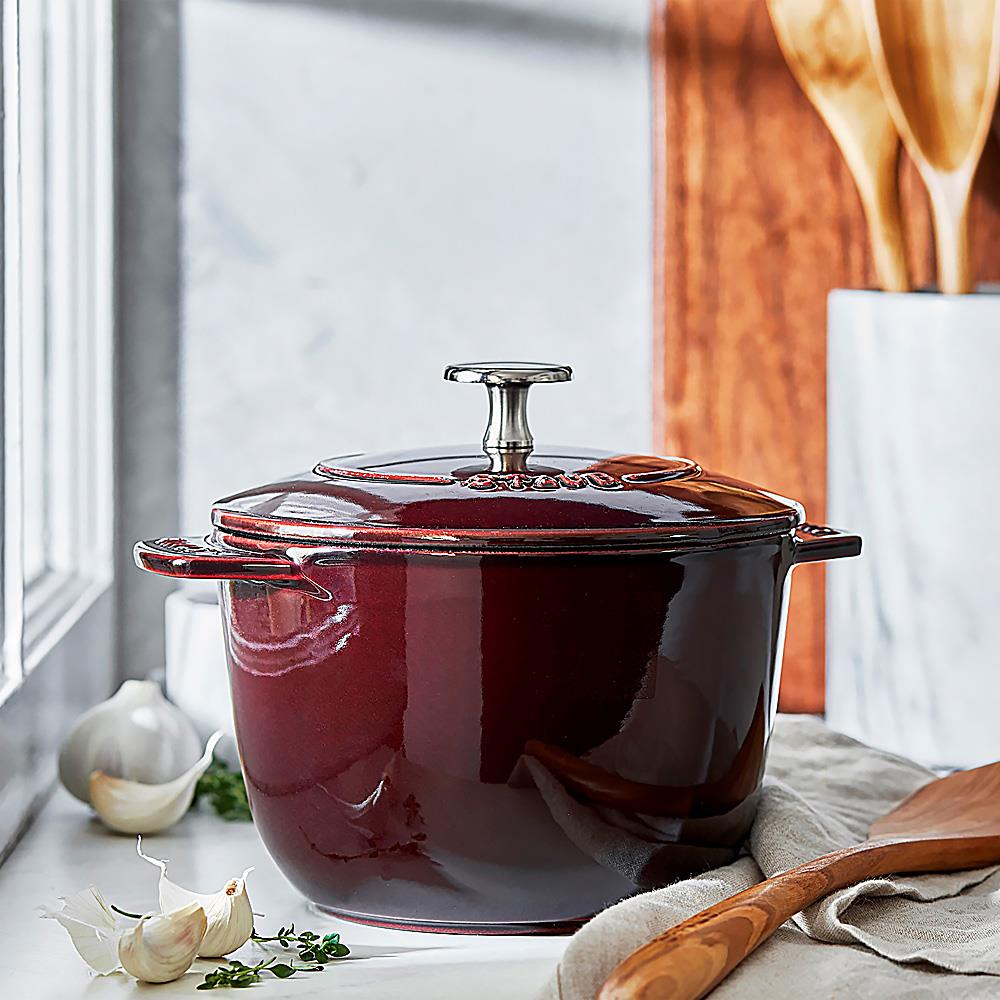 Staub Grenadine 1.6 Quart Cast Iron Rice Cocotte Pot | Kathy Kuo Home