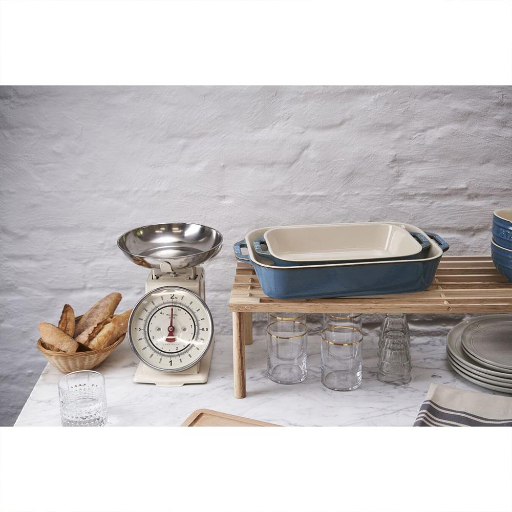 Staub Rustic Turquoise Ceramic Rectangular 2 Piece Bakeware Set|