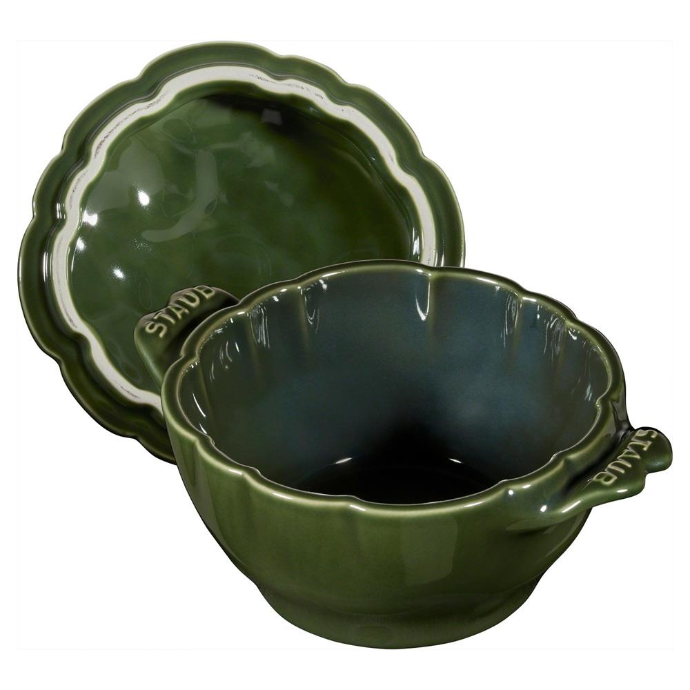 Staub Green 0.5 Quart Ceramic Artichoke Cocotte Pot|