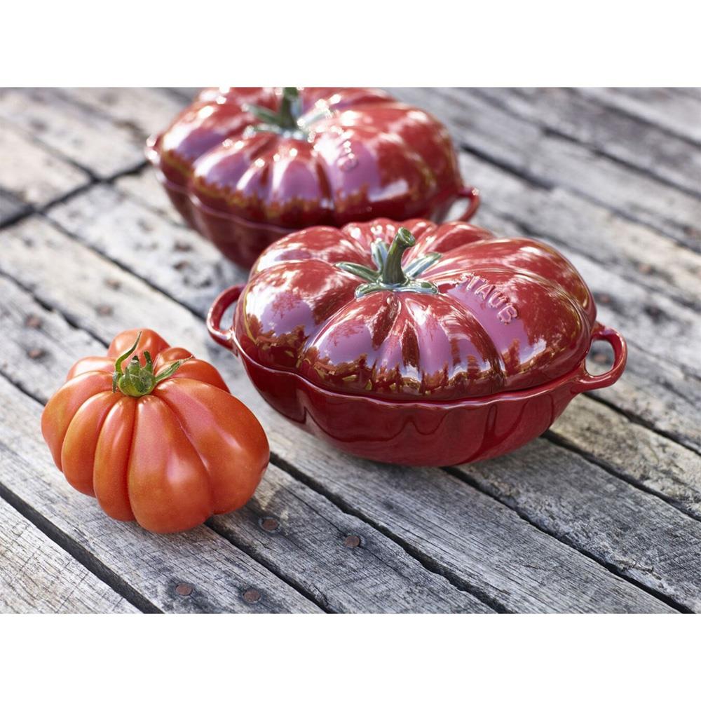 Staub Red 0.5 Quart Ceramic Tomato Cocotte Pot|