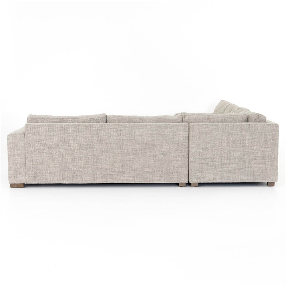 Samira Modern Classic Beige Performance Corner Sectional - 118"|