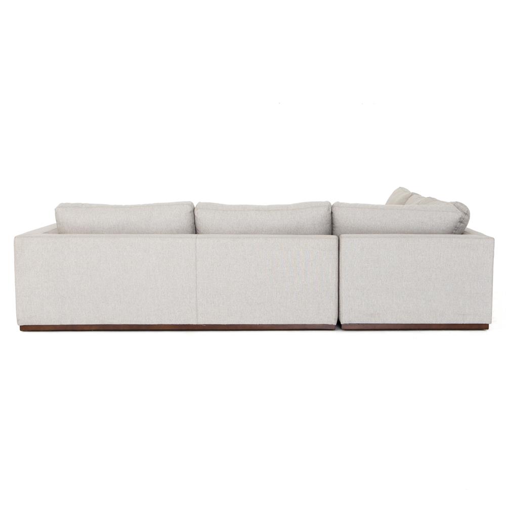 Stanley Modern Classic Light Grey Upholstered Corner Sectional - 120"|