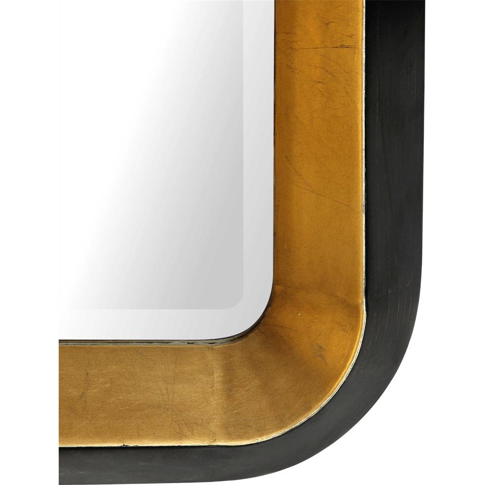 Skylar Hollywood Regency Two Tone Antique Gold Leaf Black Iron