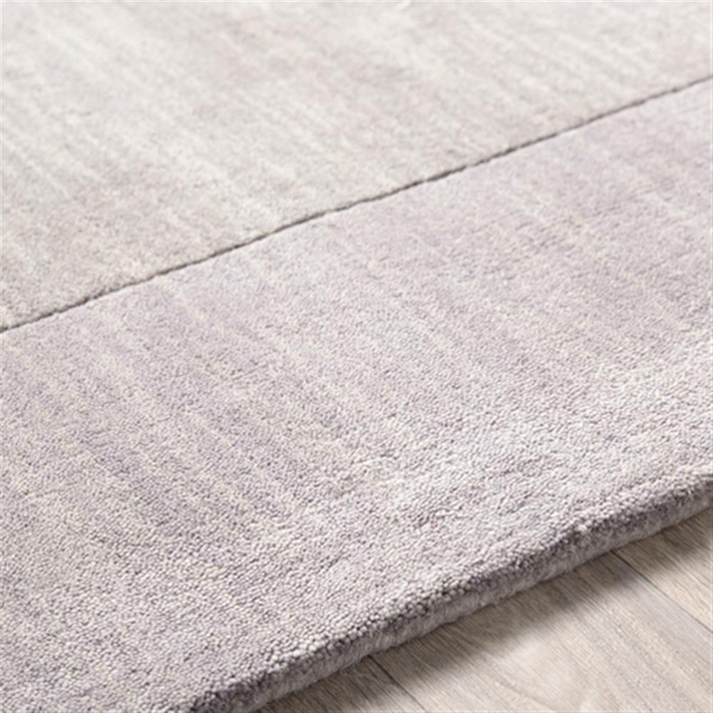 Norah Modern Classic Grey Border Wool Solid Rug - 8' Square 7' & 8 ...