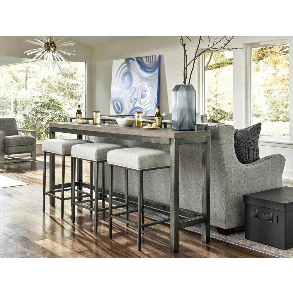 Addison Industrial Loft Grey Wood Dining Bar Table Set|