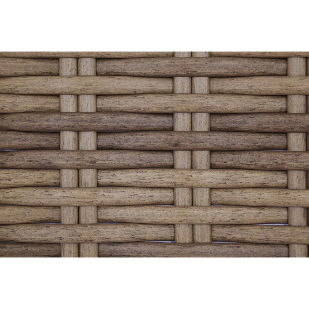 Aria Coastal Beige Cushion Brown Wicker Outdoor Sofa|