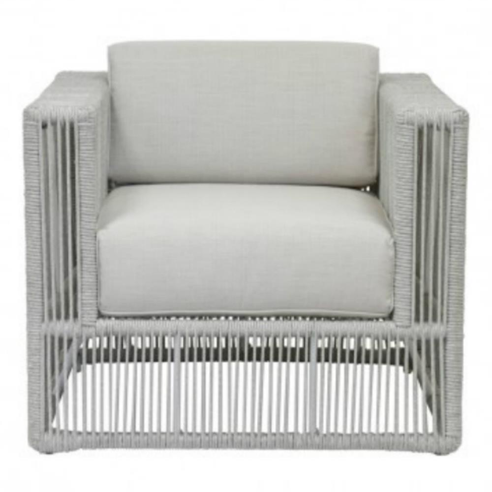 Mateo Coastal Grey Cushion Rope Outdoor Club Arm Chair|