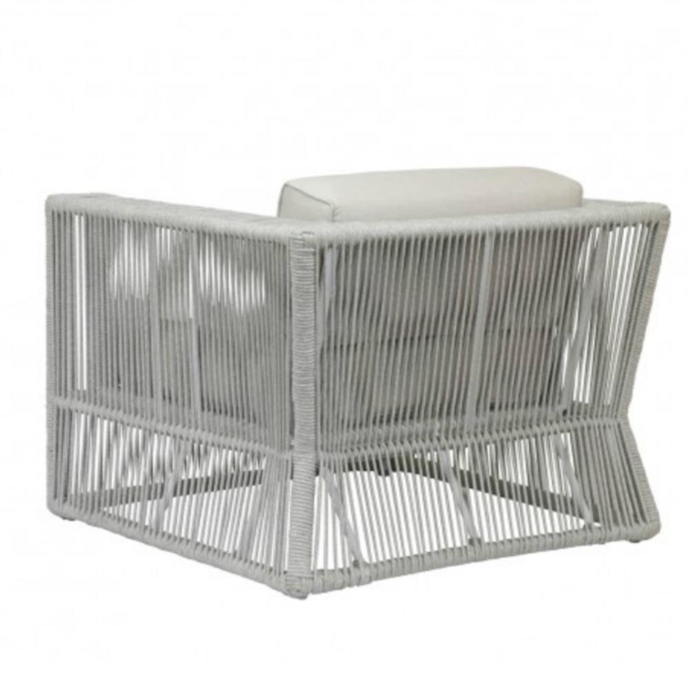 Mateo Coastal Grey Cushion Rope Outdoor Club Arm Chair|