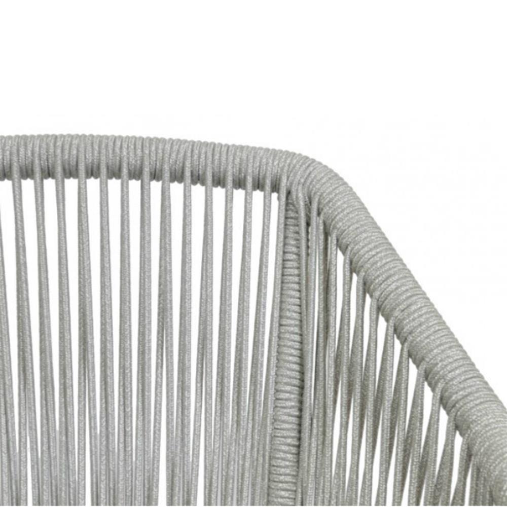 Mateo Coastal Grey Cushion Rope Outdoor Dining Arm Chair|