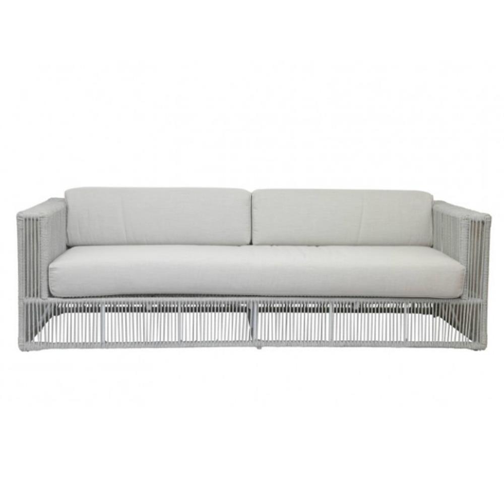 Mateo Coastal Grey Cushion Rope Outdoor Sofa|