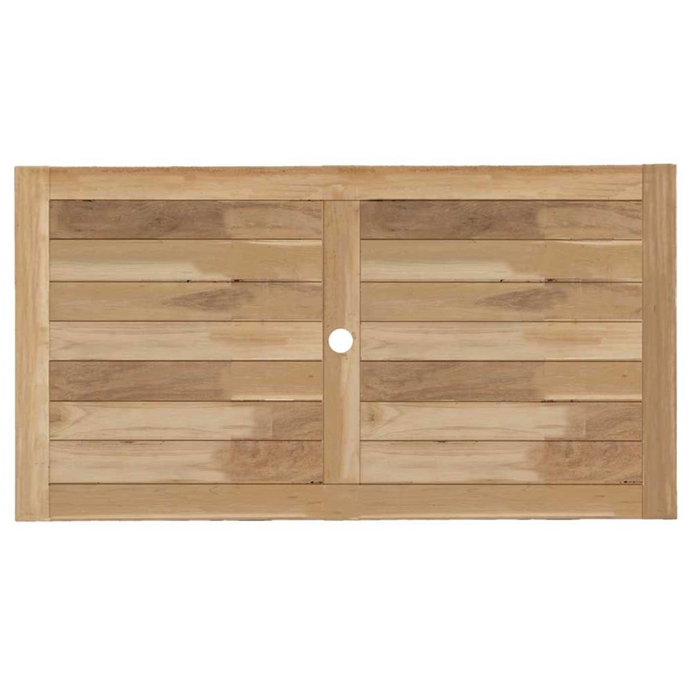 Croquet Coastal Natural Teak Outdoor Dining Table - 77.13"W|