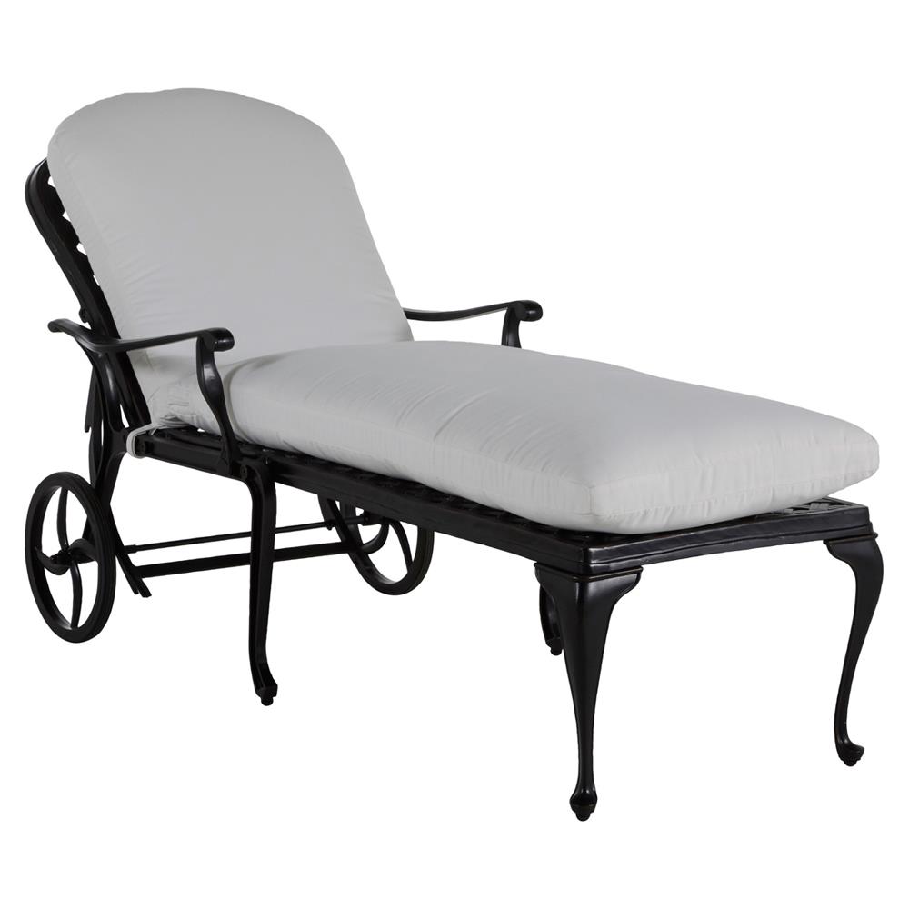 Provance Ancient Earth White Cushion Outdoor Chaise Lounge|