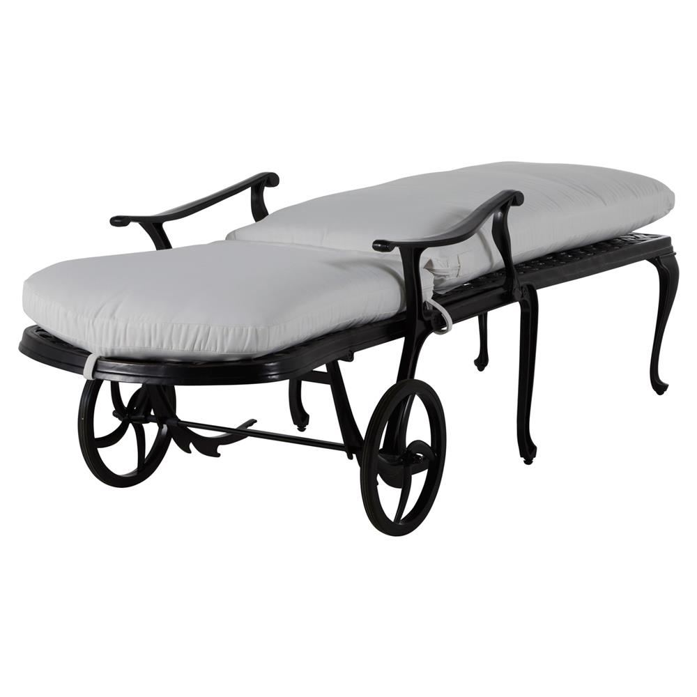 Provance Ancient Earth White Cushion Outdoor Chaise Lounge|