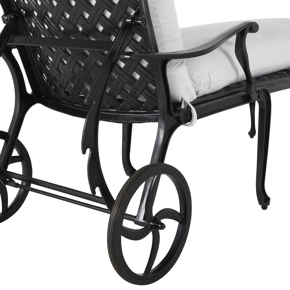 Provance Ancient Earth White Cushion Outdoor Chaise Lounge|