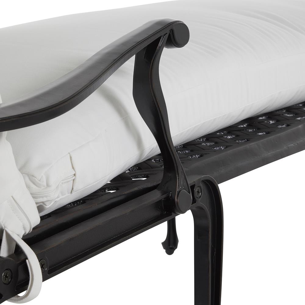 Provance Ancient Earth White Cushion Outdoor Chaise Lounge|