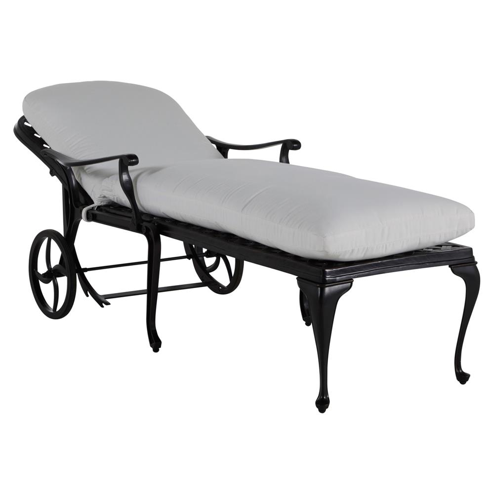 Provance Ancient Earth White Cushion Outdoor Chaise Lounge|