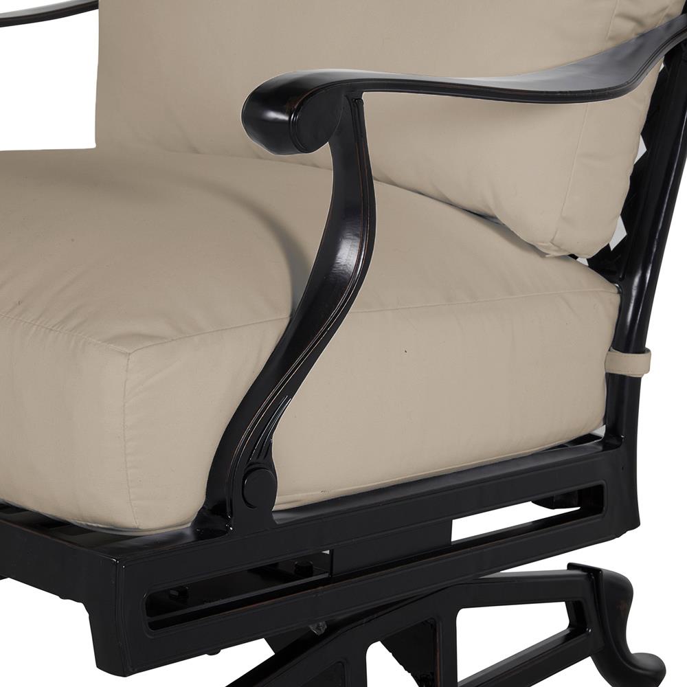 Provance Ancient Earth Beige Sunbrella Outdoor Spring Lounge Chair|