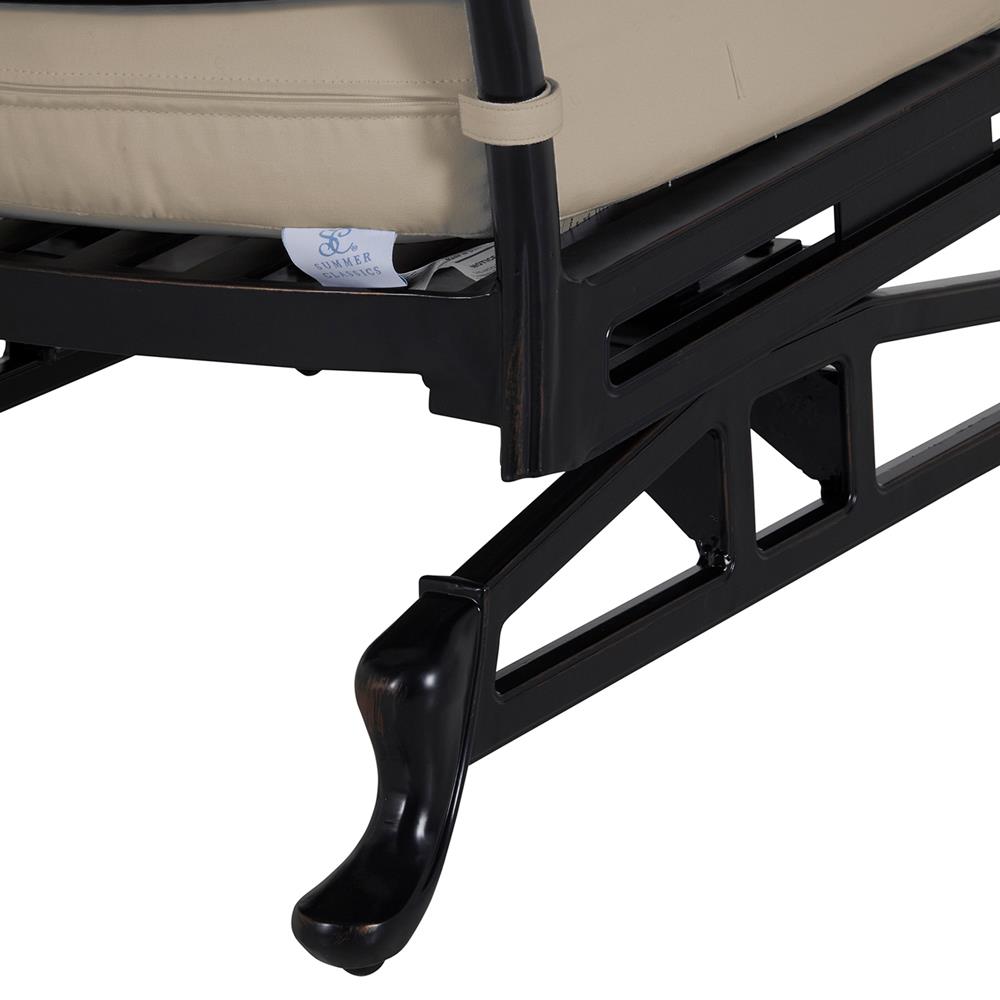 Provance Ancient Earth Beige Sunbrella Outdoor Spring Lounge Chair|